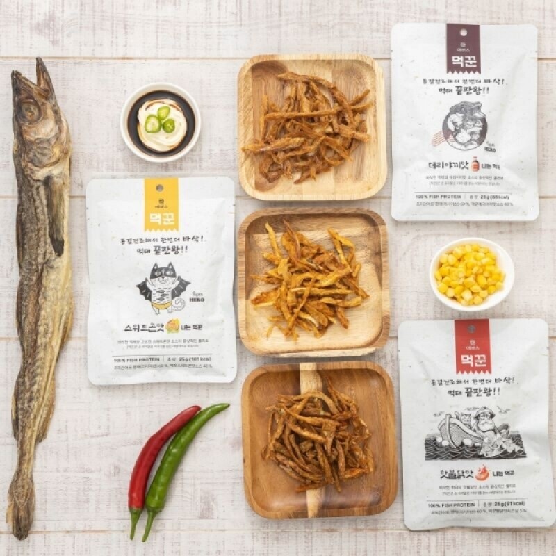 에버스몰,[에버스] 나는 먹꾼 먹태선물세트(핫불닭맛 25g 3개, 스위트콘맛25g 3개, 데리야끼맛25g 3개)