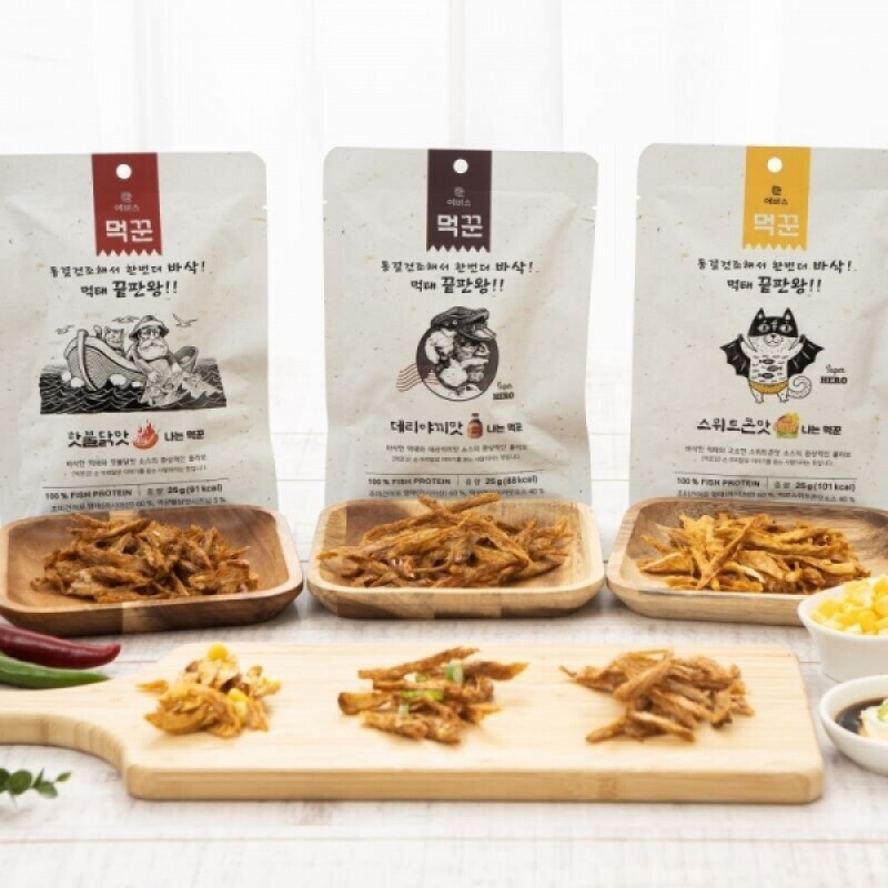 에버스몰,[에버스] 나는 먹꾼 먹태선물세트(핫불닭맛 25g 3개, 스위트콘맛25g 3개, 데리야끼맛25g 3개)